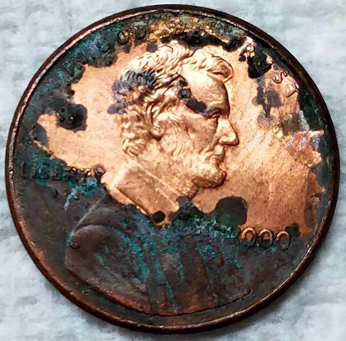 2000-P-Lincoln-Wide-AM-Possible-Die-Break-Twisted-Struck-Through-Die-Clash